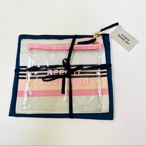 NEW Markings by C.R. Gibson 3 Piece Travel Makeup Bag Set